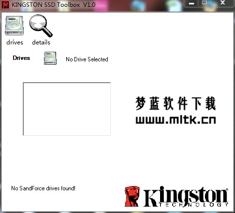 金士顿（SSD）固态硬盘检测工具-Kingston SSD Toolbox（1.0绿色版）